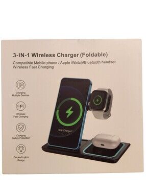 Foldable 3-in-1 Wireless Fast Charger